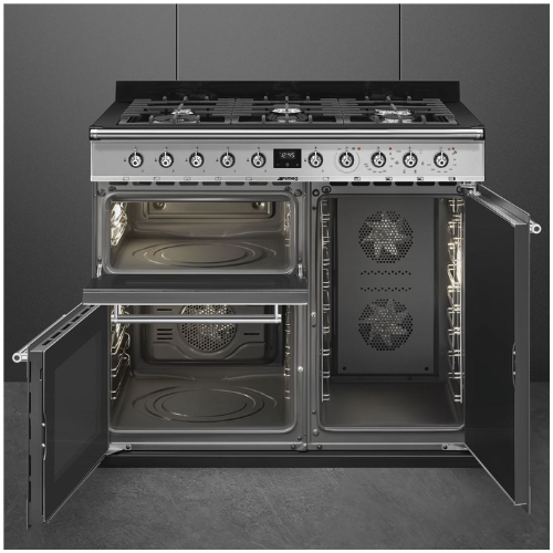 Centre De Cuisson 100 cm mixte Inox SMEG Classica Classica SY103 - vue 2