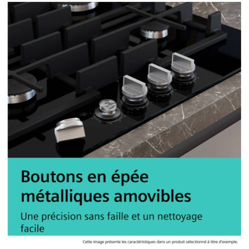 iQ500, Table gaz, 60 cm, Verre trempé, Noir SIEMENS EP6A6PI40 - vue 6