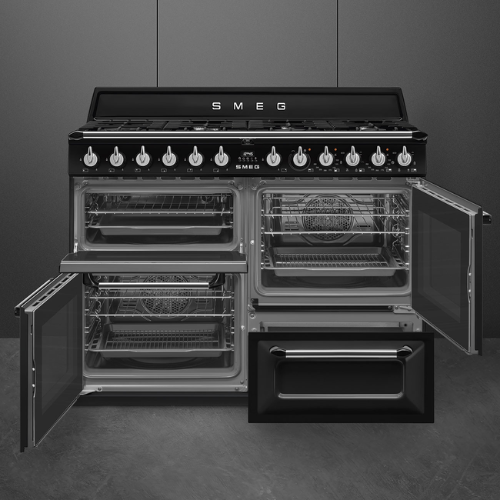 Centre De Cuisson 110 cm Gaz Noir SMEG TR4110BL1(F) - vue 2
