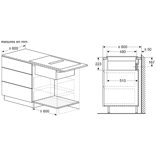 N 70, Table induction aspirante, 80 cm, sans cadre NEFF V58FHQ4L0 - vue 8