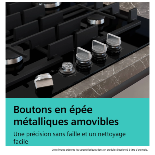 iQ500, Table gaz, 75 cm, Inox SIEMENS EC7A5SI90 - vue 7