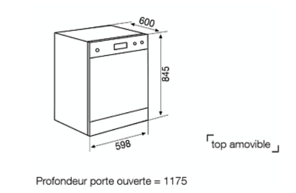 Lave-Vaisselle Pose Libre GLEM GDF623SI