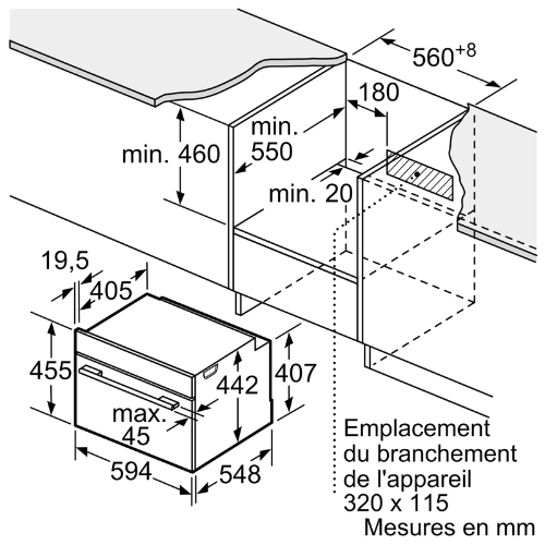 iQ700, Four intégrable compact avec fonction micro-ondes, 60 x 45 cm, Noir SIEMENS CM724G1B1 - vue 18