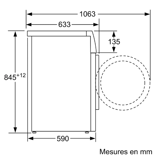 Série 4, Lave-linge front, 9 kg, 1400 trs/min BOSCH WAN28209FR - vue 10