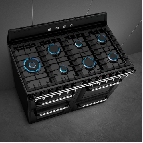 Centre De Cuisson 110 cm Gaz Noir SMEG TR4110BL1(F) - vue 6