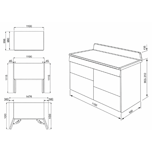 Centre De Cuisson 110 cm Gaz Noir SMEG TR4110BL1(F) - vue 7