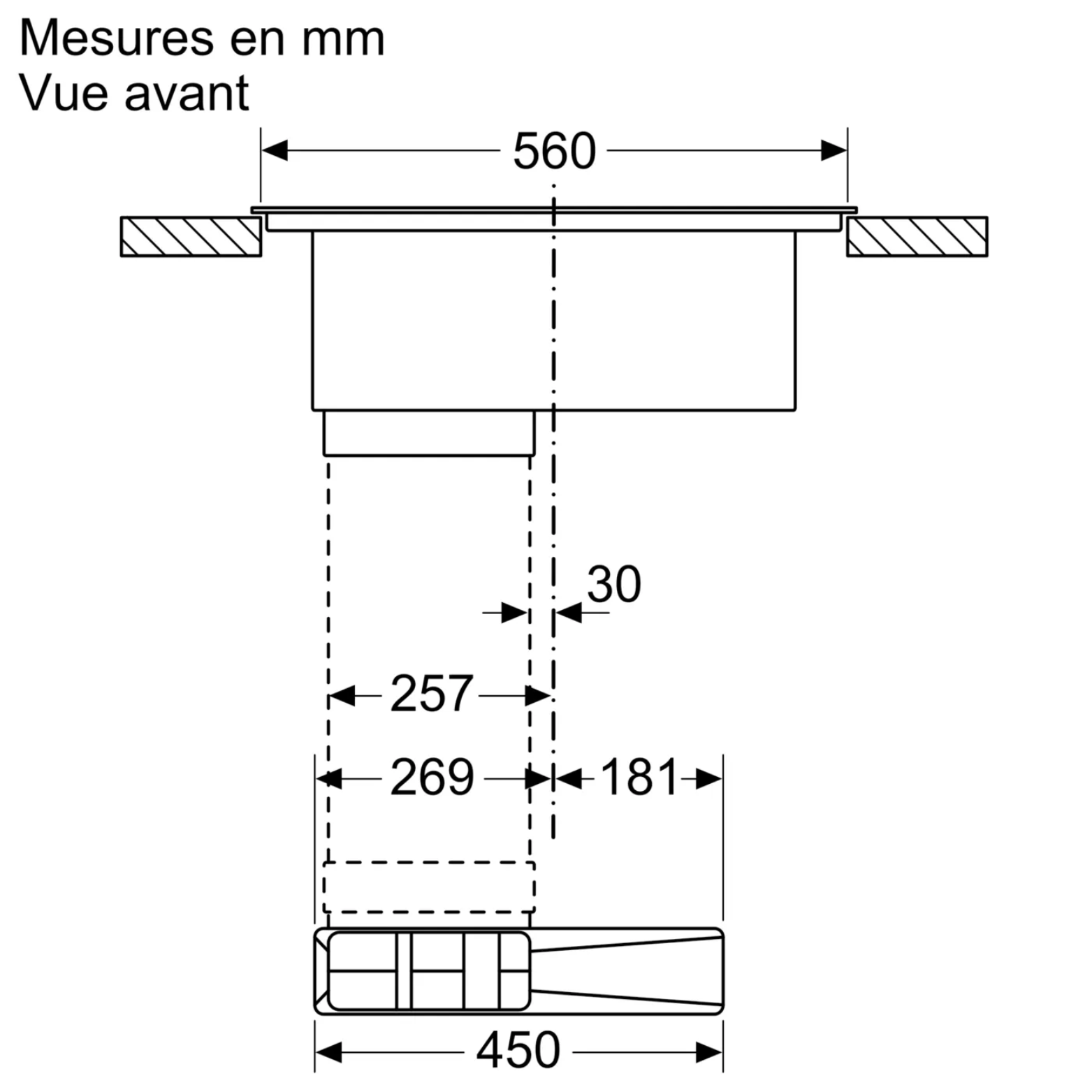 Série 4, Table induction aspirante, 60 cm, sans cadre BOSCH PVS611B16E - vue 12