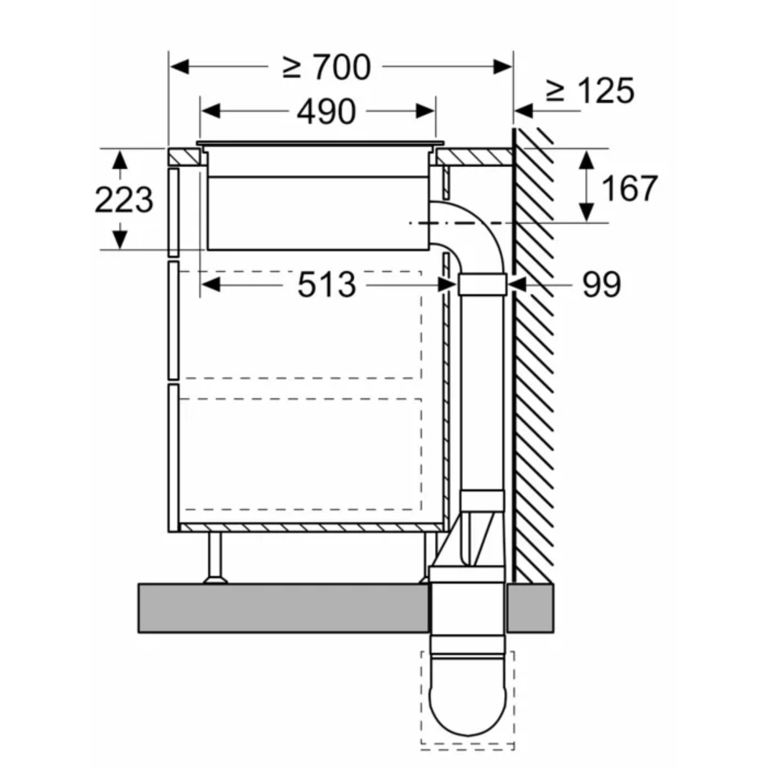 N 70, Table induction aspirante, 70 cm, avec cadre NEFFD V57THQ4L0 - vue 12