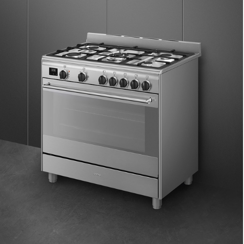 Centre De Cuisson 90 cm Gaz Inox SMEG Classica BG91CTX2(F) - vue 2