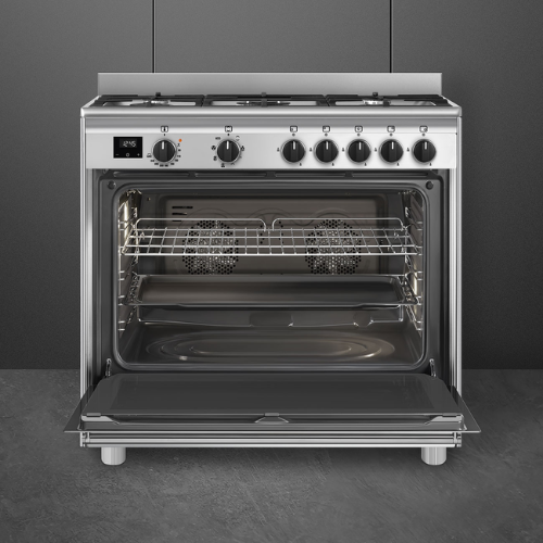 Centre De Cuisson 90 cm Gaz Inox SMEG Classica BG91CTX2(F) - vue 3