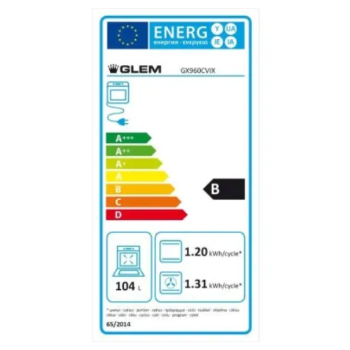 Cuisinière Matrix Mixte Piano 90 x 60 CM GLEM GX960CVIX
