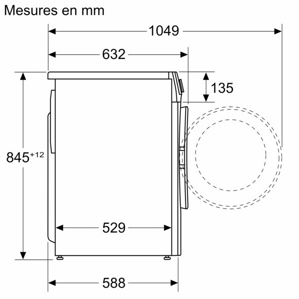 Série 2, Machine à laver hublot, 8 kg, max. 1200 tr/min BOSCH WGE03201FR
