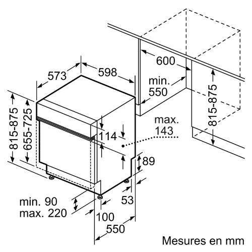 iQ300, Lave-vaisselle encastrable avec bandeau, 60 cm, Acier brossé SIEMENS SN53HS01CE - vue 10