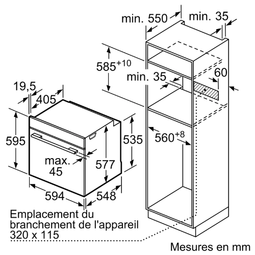 Série 8, Four intégrable, 60 x 60 cm, Noir BOSCH HBG7764B1F - vue 10
