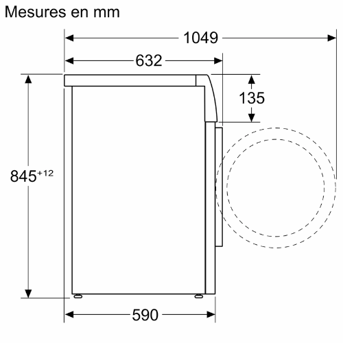 Série 4, Lave-linge front, 9 kg, max. 1400 tr/min BOSCH WAN2827ZFR - vue 12