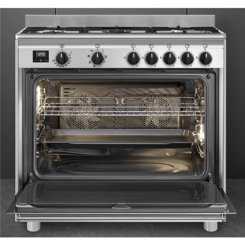 Centre De Cuisson 90 cm Gaz Inox SMEG Classica BG91PX2(F) - vue 5