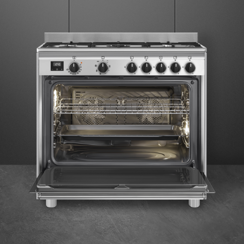 Centre de cuisson Piano Gaz 90cm Inox SMEG Classica BG91X2(F) - vue 2