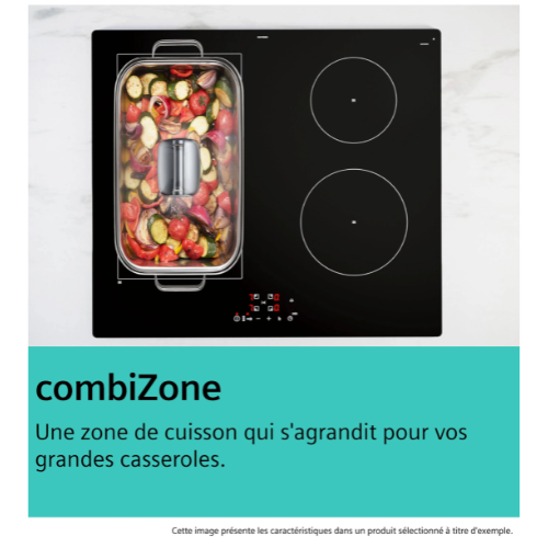 iQ500, Table à induction, 60 cm, Noir, sans cadre SIEMENS ED651HSB1E - vue 5