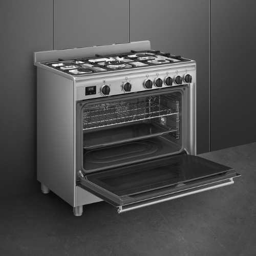 Centre de cuisson Piano Gaz 90cm Inox SMEG Classica BG91X2(F) - vue 4