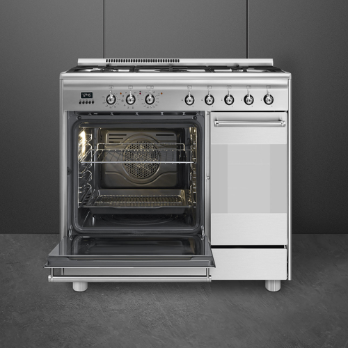 Centre De Cuisson 90 cm Gaz Inox SMEG SCB92PX8(F) - vue 5