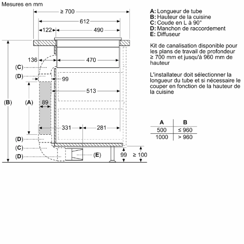 N 90, Table induction aspirante, 80 cm, avec cadre NEFF V68TTX4L0 - vue 8