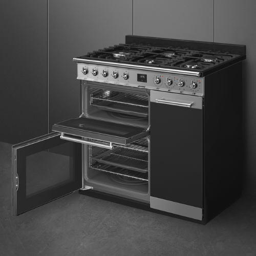 Centre De Cuisson 90 cm Gaz Inox SMEG SY93-1 - vue 3