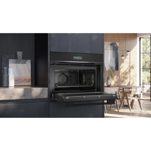 iQ700, Four intégrable compact avec fonction micro-ondes, 60 x 45 cm, Noir SIEMENS CM724G1B1 - vue 3