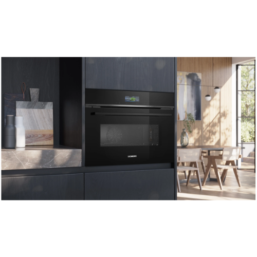 iQ700, Four intégrable compact avec fonction micro-ondes, 60 x 45 cm, Noir SIEMENS CM724G1B1 - vue 4