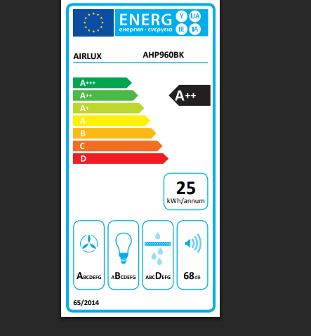 Hotte murale pyramide 90 cm AIRLUX AHP960BK