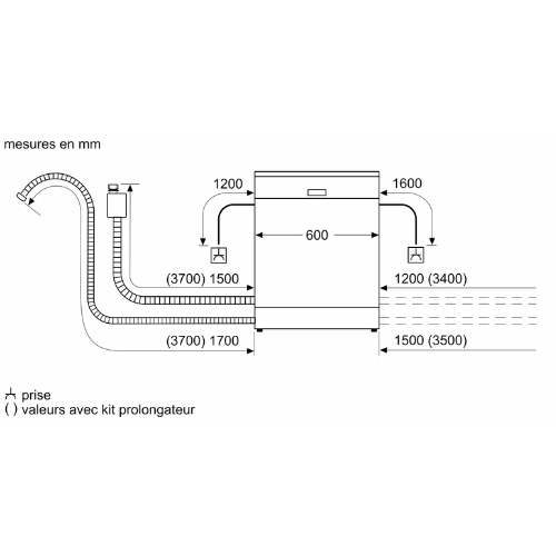 Série 4, Lave-vaisselle pose-libre, 60 cm, Acier brossé anti-traces BOSCH SMS4ECI26E - vue 9