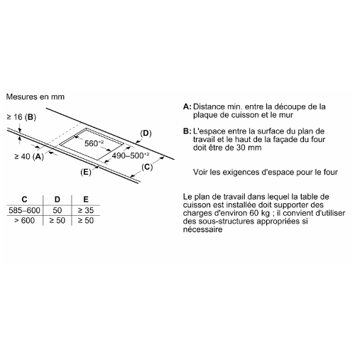 N 90, Table à induction, 60 cm, Noir, sans cadre NEFF T66FTX4L0 - vue 6