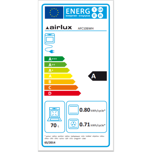 Four multifonction catalyse Blanc AIRLUX AFC106WH - vue 3