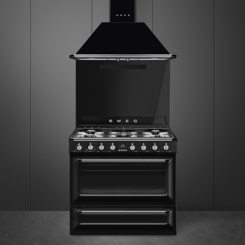 Centre De Cuisson 90 cm Gaz Noir SMEG Victoria TR90BL2(F) - vue 2