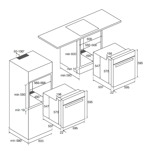 Four multifonction catalyse Inox AIRLUX AFC106IX - vue 2