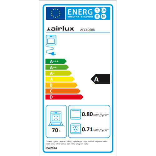 Four multifonction catalyse Noir AIRLUX AFC106BK - vue 3