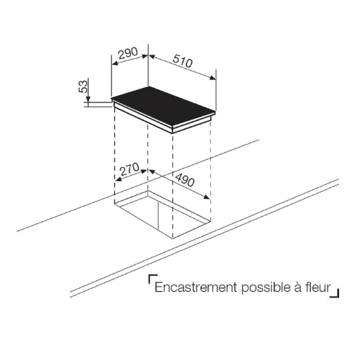 Domino induction 30 cm AIRLUX ATI322BK - vue 2