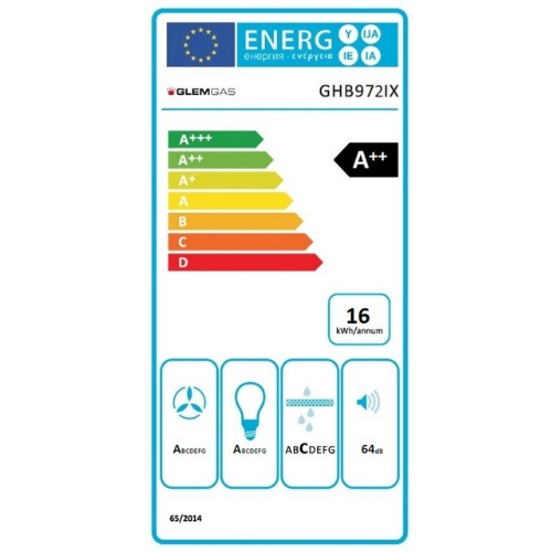 Hotte Décorative Murale Box Inox 90 cm GLEM GHB972IX - vue 3