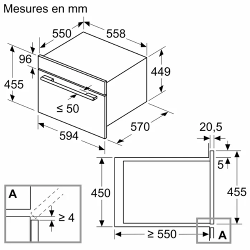 Micro-ondes Encastrable 45 cm Bosch CMA583MS0 - vue 4