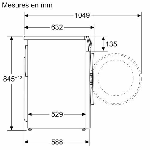 Série 2, Lave-linge front, 7 kg, 1200 trs/min BOSCH WGE02201FR - vue 10