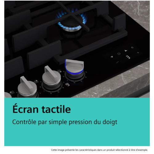 iQ700, Table gaz, 75 cm, Verre trempé, Noir SIEMENS ER7A6RH40 - vue 4