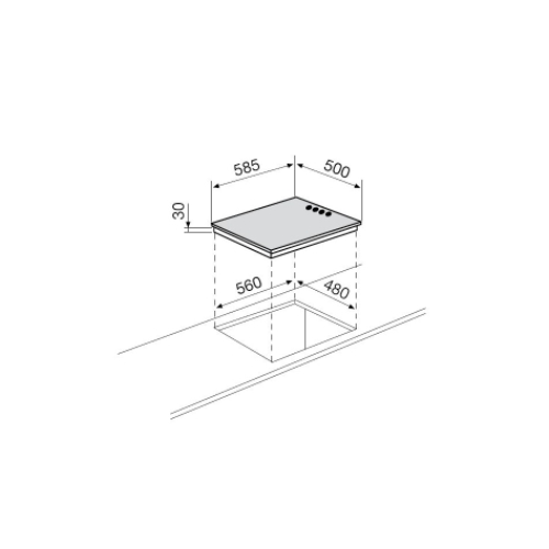 Table de cuisson électrique Glem GTL640IX - vue 3