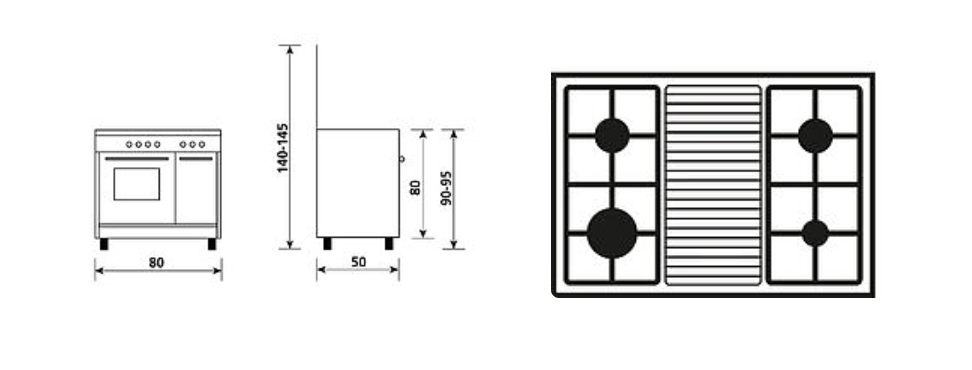 Cuisinière Butanette GLEM GA85PMWH