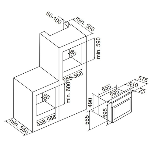 Four convection catalyse Inox GLEM GFMC330IX - vue 2