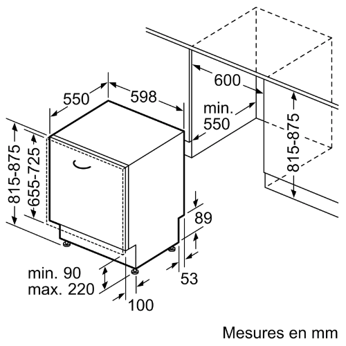 iQ300, Lave-vaisselle tout intégrable, 60 cm SIEMENS SN63HX10VF - vue 8