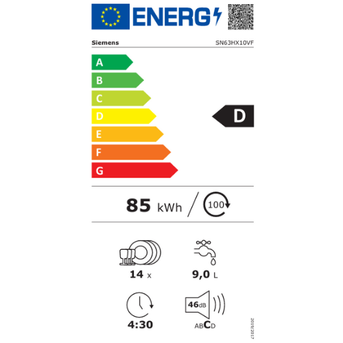 iQ300, Lave-vaisselle tout intégrable, 60 cm SIEMENS SN63HX10VF - vue 9