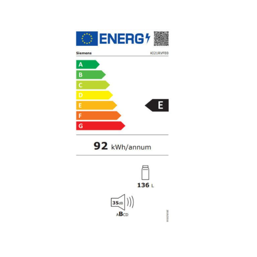 iQ300, Réfrigérateur intégrable, 88 x 56 cm, charnières pantographes SIEMENS KI21RVFE0 - vue 4