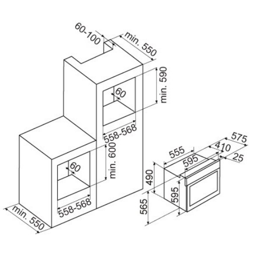 Four multifonction catalyse Inox GLEM GFMC530IX - vue 2