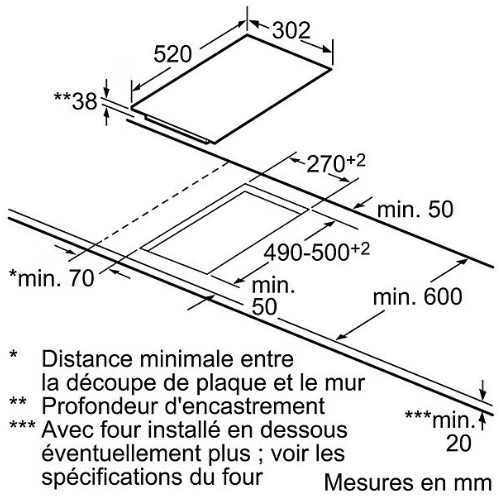 Domino vitrocéramique 2 foyers 30cm SIEMENS ET375FFP1E - vue 4