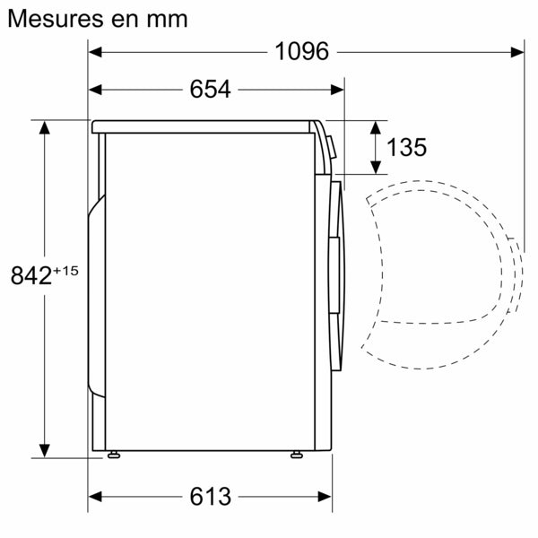 Série 4, Sèche-linge pompe à chaleur, 8 kg BOSCH WTH8300SFR