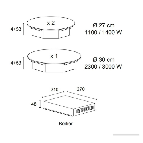 Table Induction modulaire nomade AIRLUX ATIN3BK - vue 3